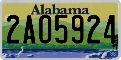 AL license plate 2AO5924