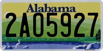 AL license plate 2AO5927