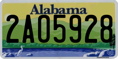 AL license plate 2AO5928