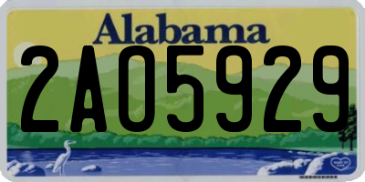 AL license plate 2AO5929