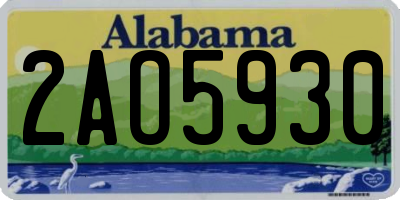 AL license plate 2AO5930
