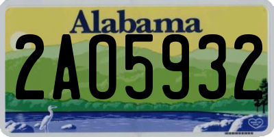 AL license plate 2AO5932