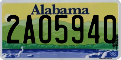 AL license plate 2AO5940