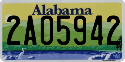 AL license plate 2AO5942