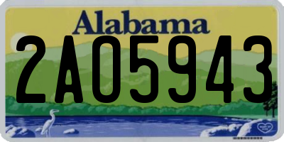 AL license plate 2AO5943