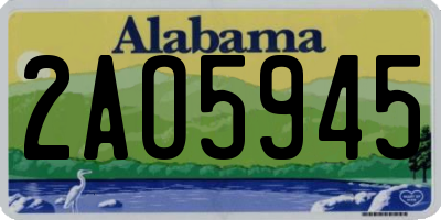 AL license plate 2AO5945