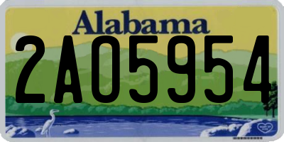 AL license plate 2AO5954