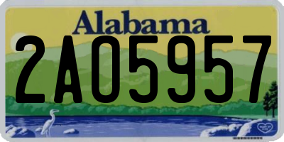 AL license plate 2AO5957