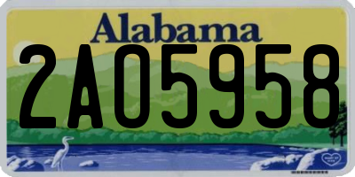 AL license plate 2AO5958
