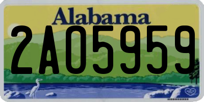AL license plate 2AO5959