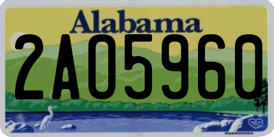 AL license plate 2AO5960