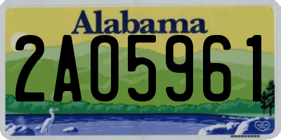 AL license plate 2AO5961