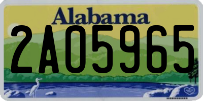AL license plate 2AO5965