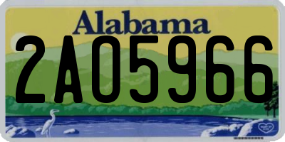 AL license plate 2AO5966