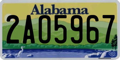 AL license plate 2AO5967