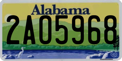 AL license plate 2AO5968