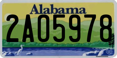 AL license plate 2AO5978