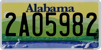 AL license plate 2AO5982
