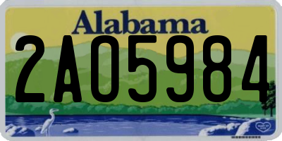 AL license plate 2AO5984