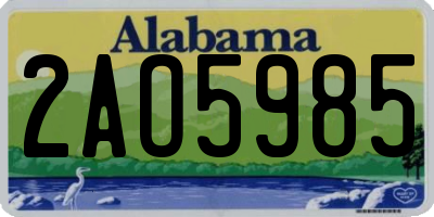 AL license plate 2AO5985