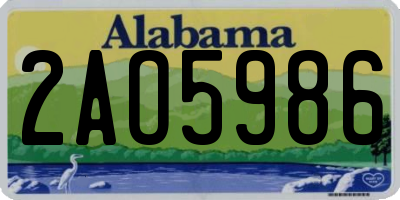 AL license plate 2AO5986