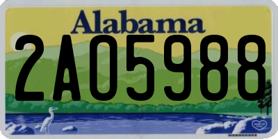 AL license plate 2AO5988