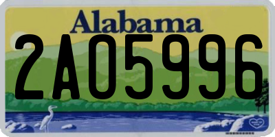AL license plate 2AO5996