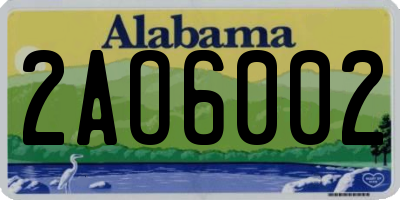 AL license plate 2AO6002