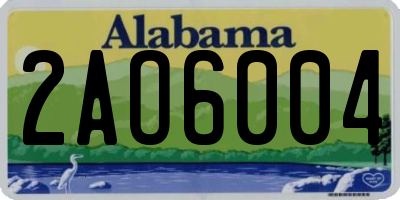 AL license plate 2AO6004