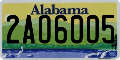 AL license plate 2AO6005