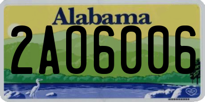 AL license plate 2AO6006