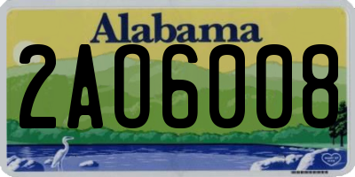 AL license plate 2AO6008
