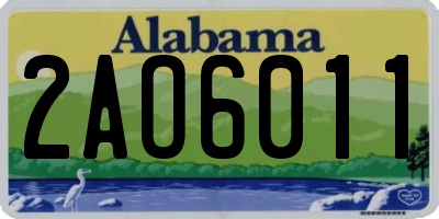 AL license plate 2AO6011