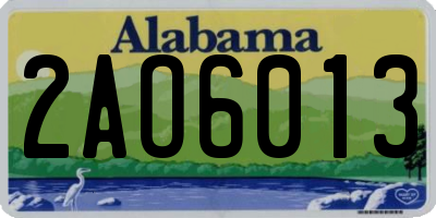 AL license plate 2AO6013