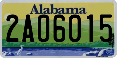 AL license plate 2AO6015