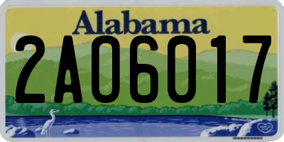 AL license plate 2AO6017