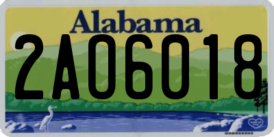 AL license plate 2AO6018