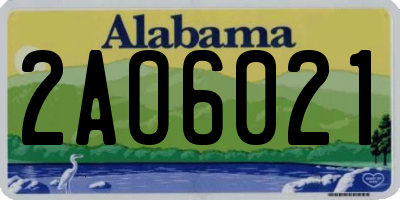 AL license plate 2AO6021