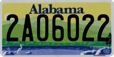 AL license plate 2AO6022