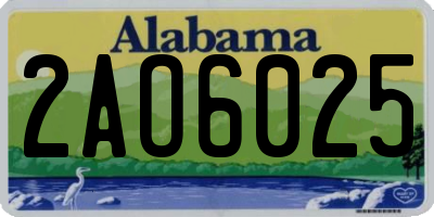 AL license plate 2AO6025