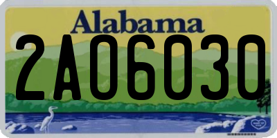AL license plate 2AO6030