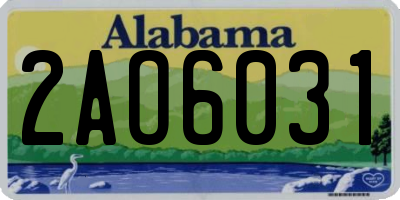 AL license plate 2AO6031