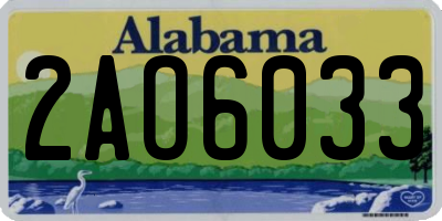 AL license plate 2AO6033