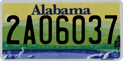 AL license plate 2AO6037