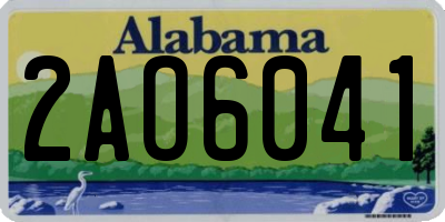 AL license plate 2AO6041
