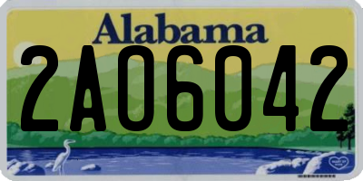 AL license plate 2AO6042