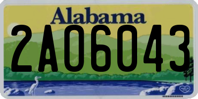 AL license plate 2AO6043