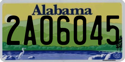 AL license plate 2AO6045