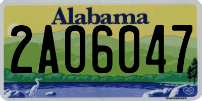 AL license plate 2AO6047
