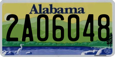 AL license plate 2AO6048